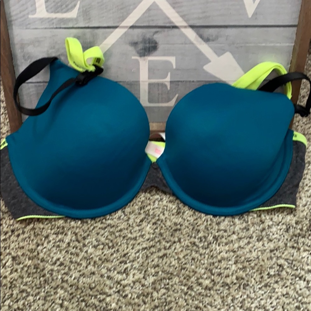 Teal and lime green